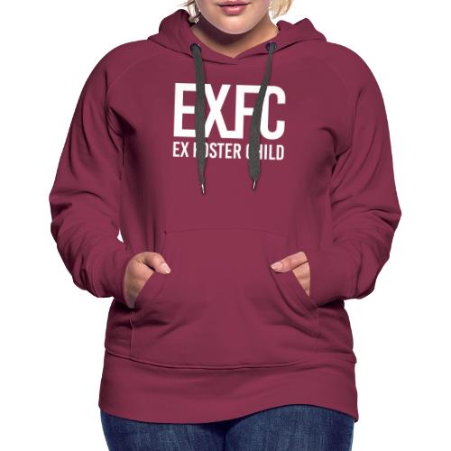White EXFC logo png - Women's Premium Hoodie