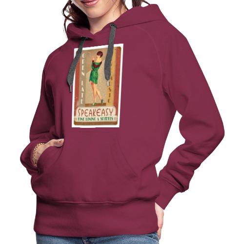 Vintage Speakeasy Pin Up Girl - Women's Premium Hoodie