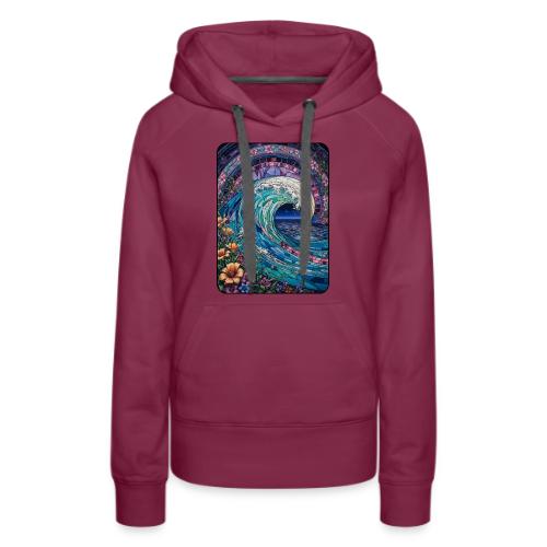 Stained Glass Wave - Women's Premium Hoodie