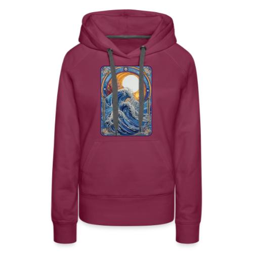 Art Nouveau Wave - Women's Premium Hoodie