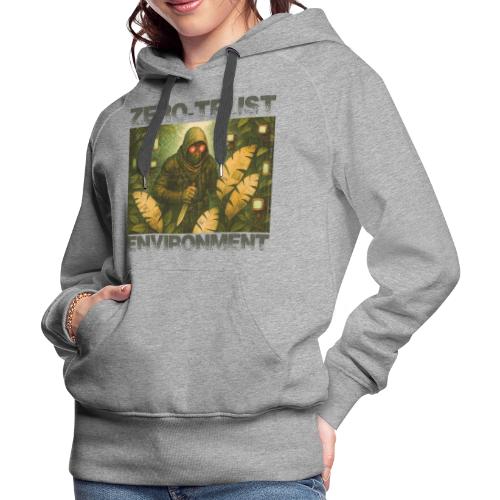 ZERO-TRUST (Black Lettering) - Women's Premium Hoodie