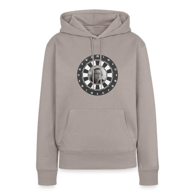 Producer Jay on Dartboard with Fusco Show back