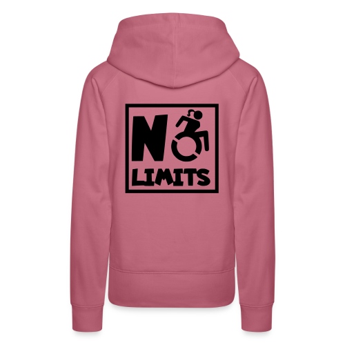 No limits for this female wheelchair user - Women's Premium Hoodie