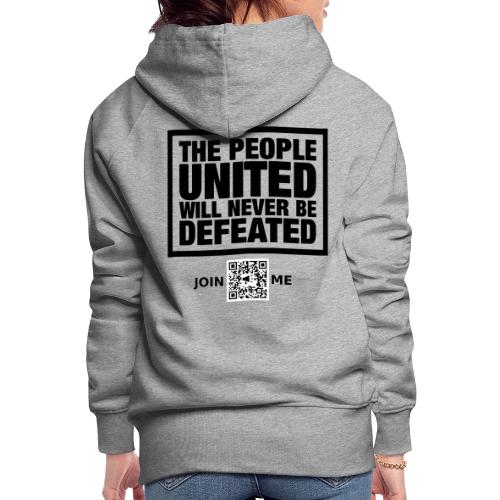 People United (black, back-facing) - Women's Premium Hoodie