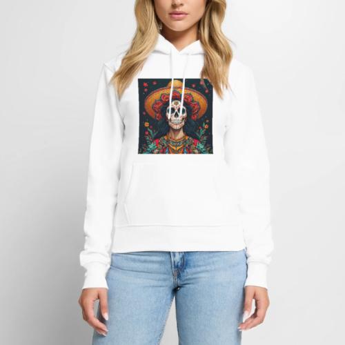 Charra Skull Art | Traditional Mexican Design - Women's Premium Hoodie