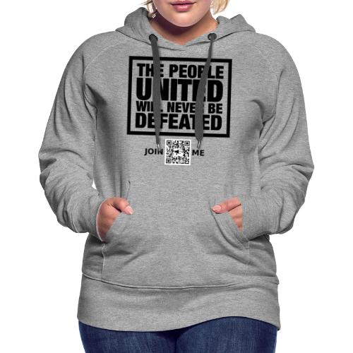 People United (black, front-facing) - Women's Premium Hoodie