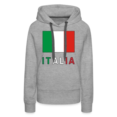 Italian Flag and Italia - Women's Premium Hoodie