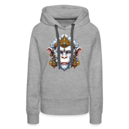 Thai Hanuman Monkey Deity Mask - Women's Premium Hoodie