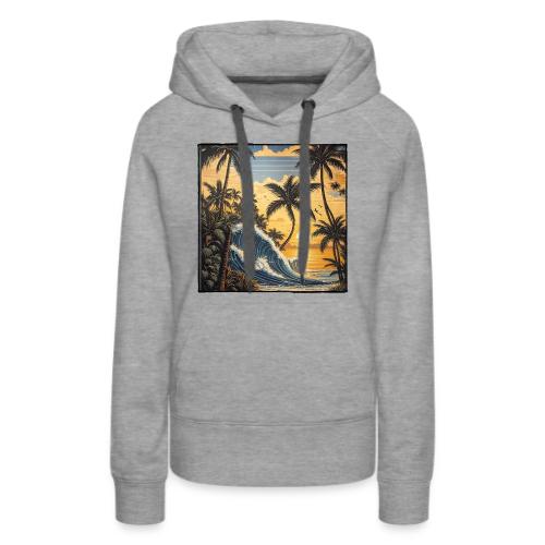 Jungle Wave Sunrise - Women's Premium Hoodie