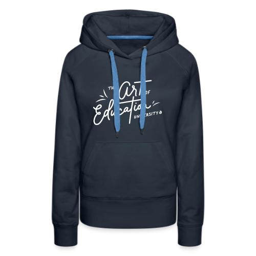 AOEU Handwritten White - Women's Premium Hoodie
