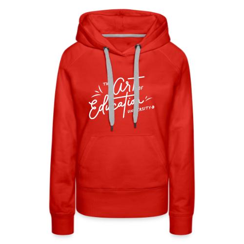 AOEU Handwritten White - Women's Premium Hoodie