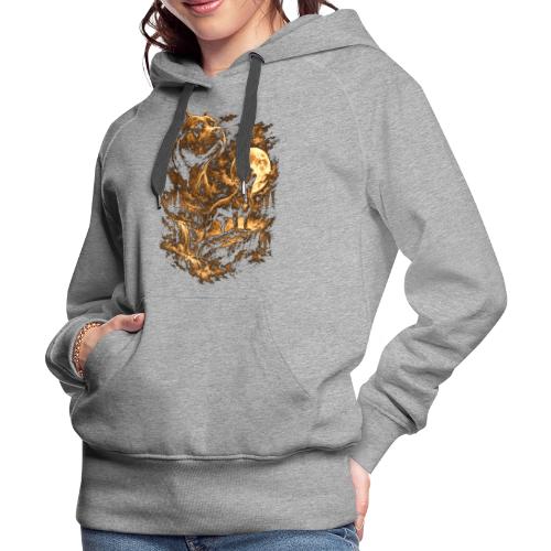 Pit Bull Howling Moon Fantasy Forest Tee - Women's Premium Hoodie
