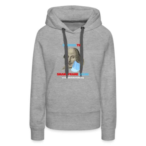 Remove Shakespeare Mask- Front & Back dark fabric - Women's Premium Hoodie