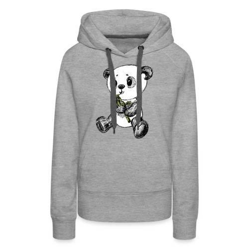 Panda bear colored scribblesirii - Women's Premium Hoodie
