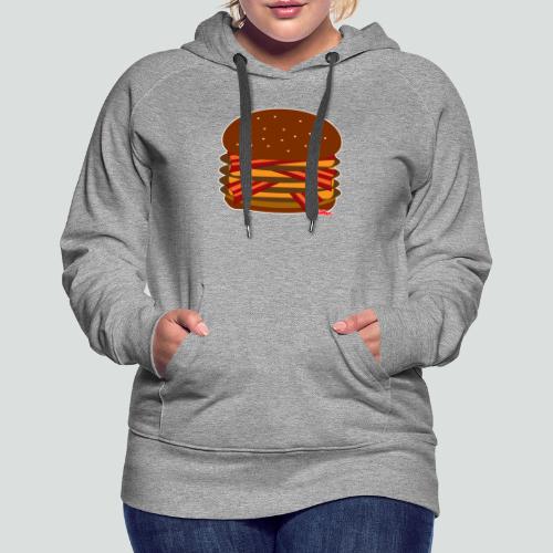 Virtual Cheeseburger - BACON Quad - Women's Premium Hoodie