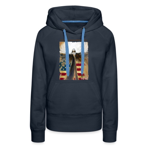 God bless America Angel_Strong color_Brown type - Women's Premium Hoodie