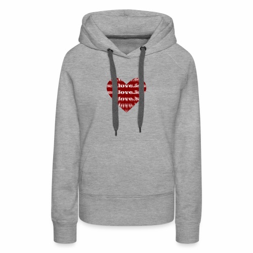 Love Heart Red - Girlfriend Gift Idea - Women's Premium Hoodie