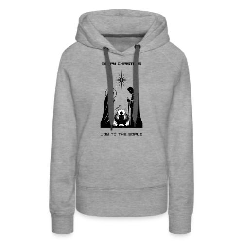 Joy to the World T-Shirt | Minimalist Nativity - Women's Premium Hoodie