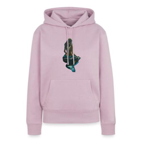 Midnight Mermaid on a rock - Women's Premium Hoodie