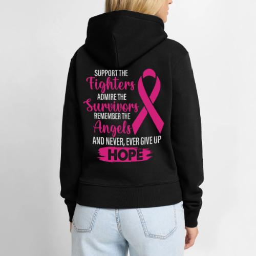 Breast cancer, Fighters, Survivors, Angels, Hope - Women's Premium Hoodie