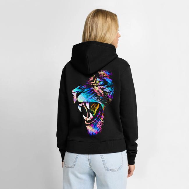 Colorful Lion Head Portrait Drawing - Roaring Lion