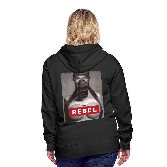 nude girl with gas mask - REBEL