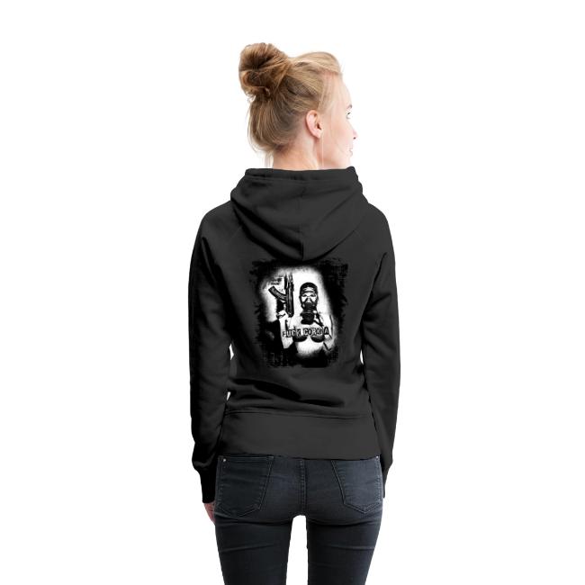 masked girl with AK - FUCK CORONA 4 bright clothes