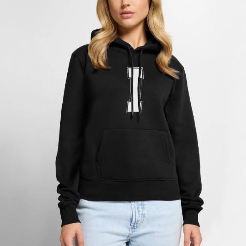 White Letter I – Varsity Alphabet Monogram - Women's Premium Hoodie