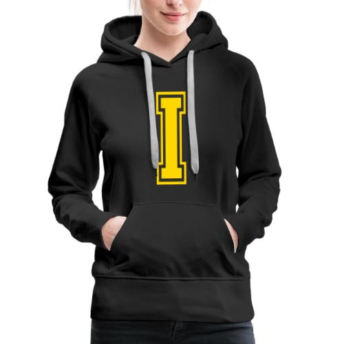 Letter I – Capital Athletic Alphabet Monogram - Women's Premium Hoodie