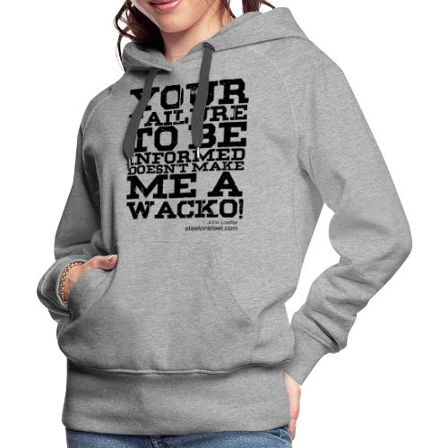 SOS Wacko Black Logo - Women's Premium Hoodie