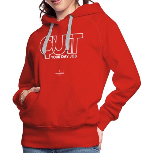 Quit in white - Women's Premium Hoodie