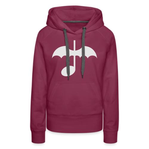 Music Note with Bat Wings - Women's Premium Hoodie