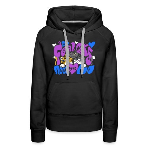 Feral Cats by Calico Dragon - Women's Premium Hoodie