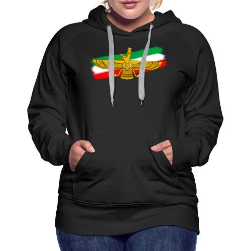 Iran Flag Faravahar Lion Sun - Women's Premium Hoodie