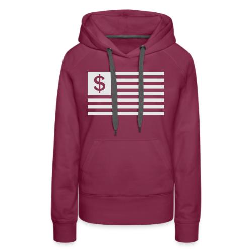 American Dollar Sign Flag - Women's Premium Hoodie