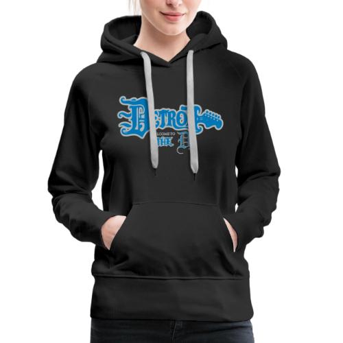 DETROIT GUITAR THE D OE BL SILVER - Women's Premium Hoodie