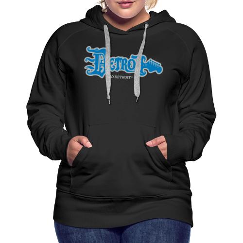 SO DETROIT BLUE AND SILVER GUITAR - Women's Premium Hoodie