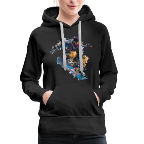 Snowboarding: Splash of Speed - Women's Premium Hoodie