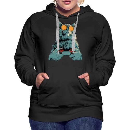 Cat: Fluff Mode On - Women's Premium Hoodie