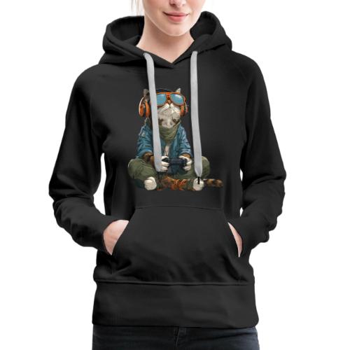 Cat: Purrfect Player - Women's Premium Hoodie