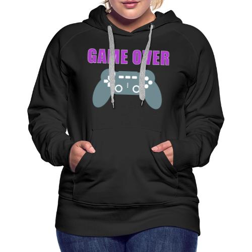 Game Over Gamer Controller Design - Women's Premium Hoodie