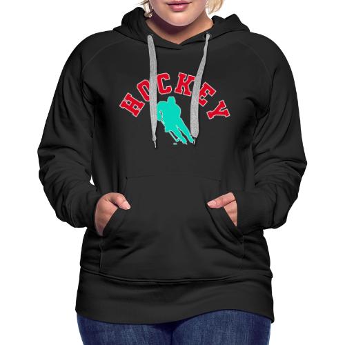 Hockey Player Silhouette - Women's Premium Hoodie