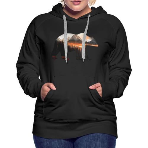 Canada Bear: fiery tones - Women's Premium Hoodie