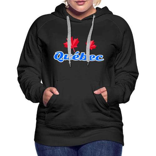 Québec with two red maple leaves - Women's Premium Hoodie
