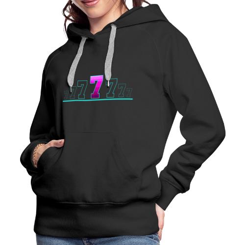Number 7 in Magenta: Varsity Font - Women's Premium Hoodie