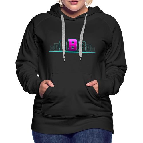 Letter B – Capital Varsity Alphabet Monogram - Women's Premium Hoodie