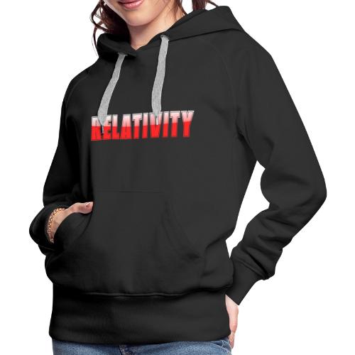 Relativity Science Typography Design - Women's Premium Hoodie