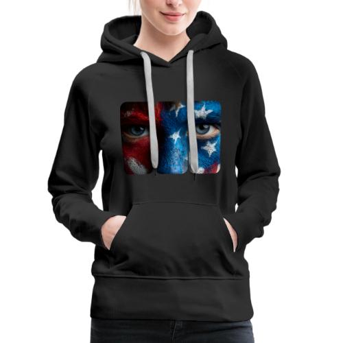USA: Painted for the Flag - Women's Premium Hoodie