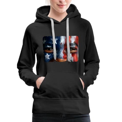 USA: Three Panels of Pride - Women's Premium Hoodie