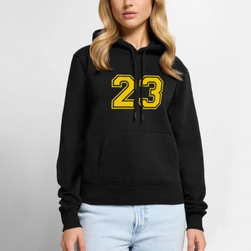 Number 23 in a classic athletic collegiate font - Women's Premium Hoodie